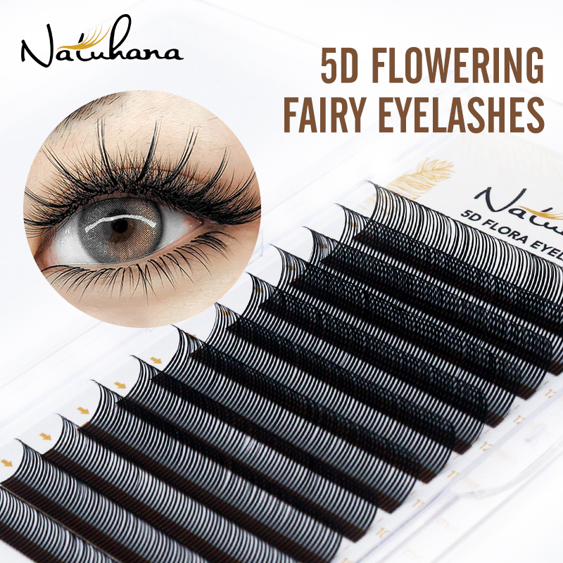 Eyelash Extension Wet Look - NATUHANA 5D Flora Individual Lashes Easy