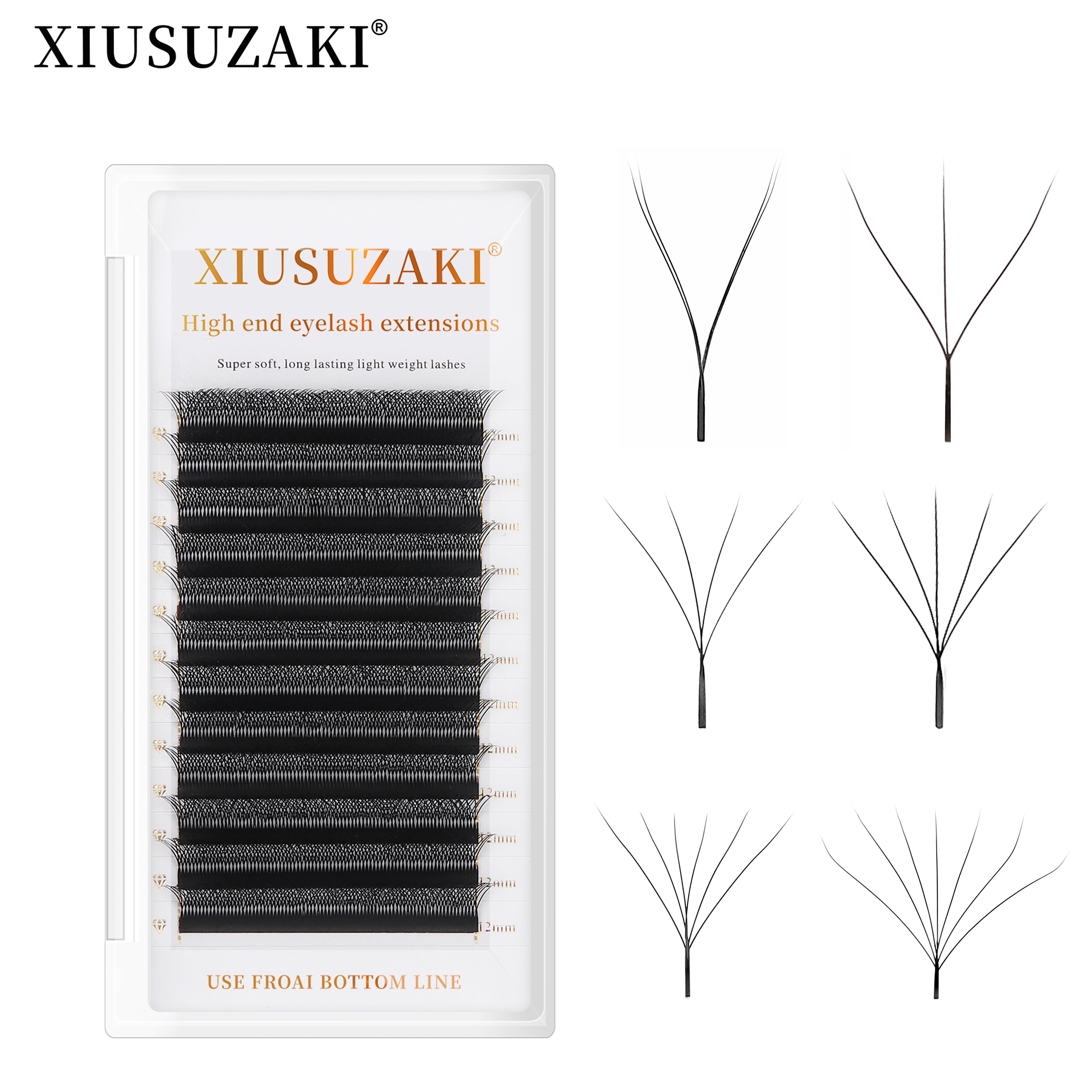 Eyelash Extension Yelix - XIUSUZAKI W Shaped Bloom 2D 3D