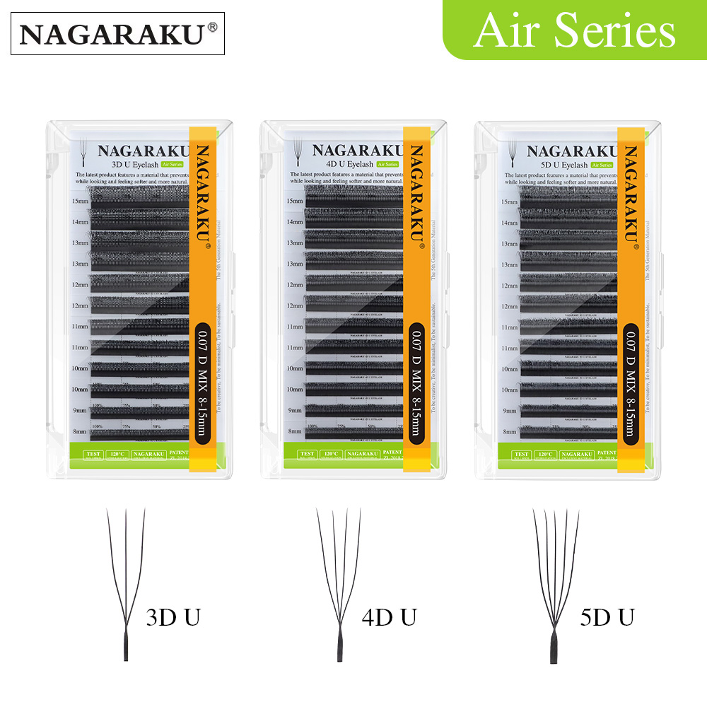 Eyelash Extension Yy - NAGARAKU U Shape 3D/4D/5D Soft Light
