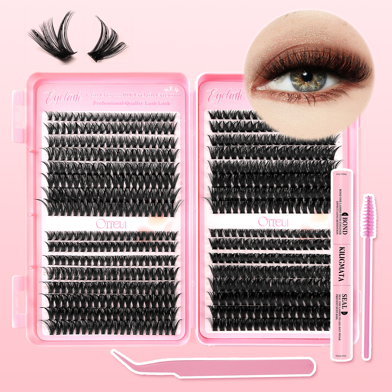 Lash Extension Tweezers - 60D 80D DIY Lash Extension Kit