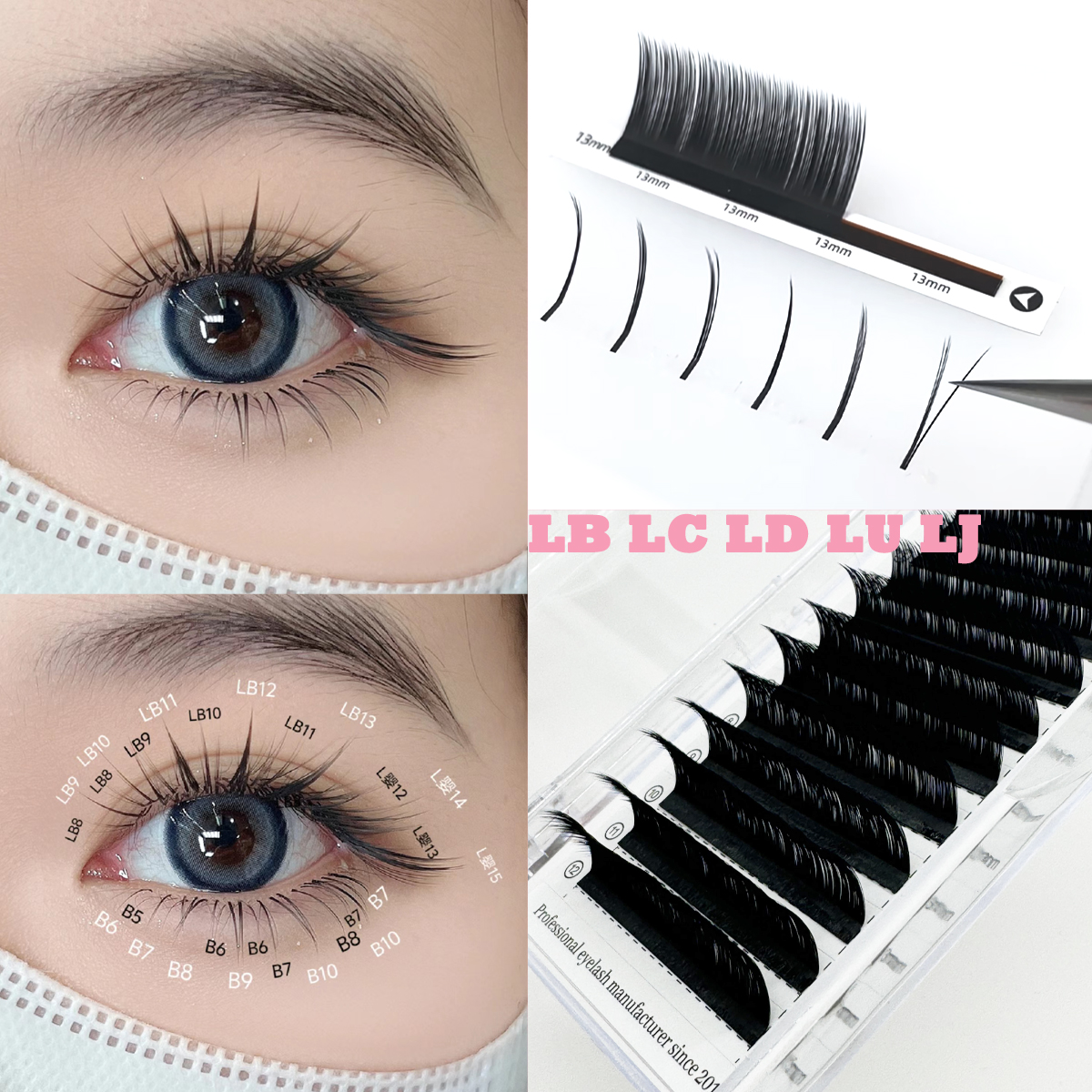 Eyelash Extension Wet Look - Camellia False Eyelashes LC LB LD