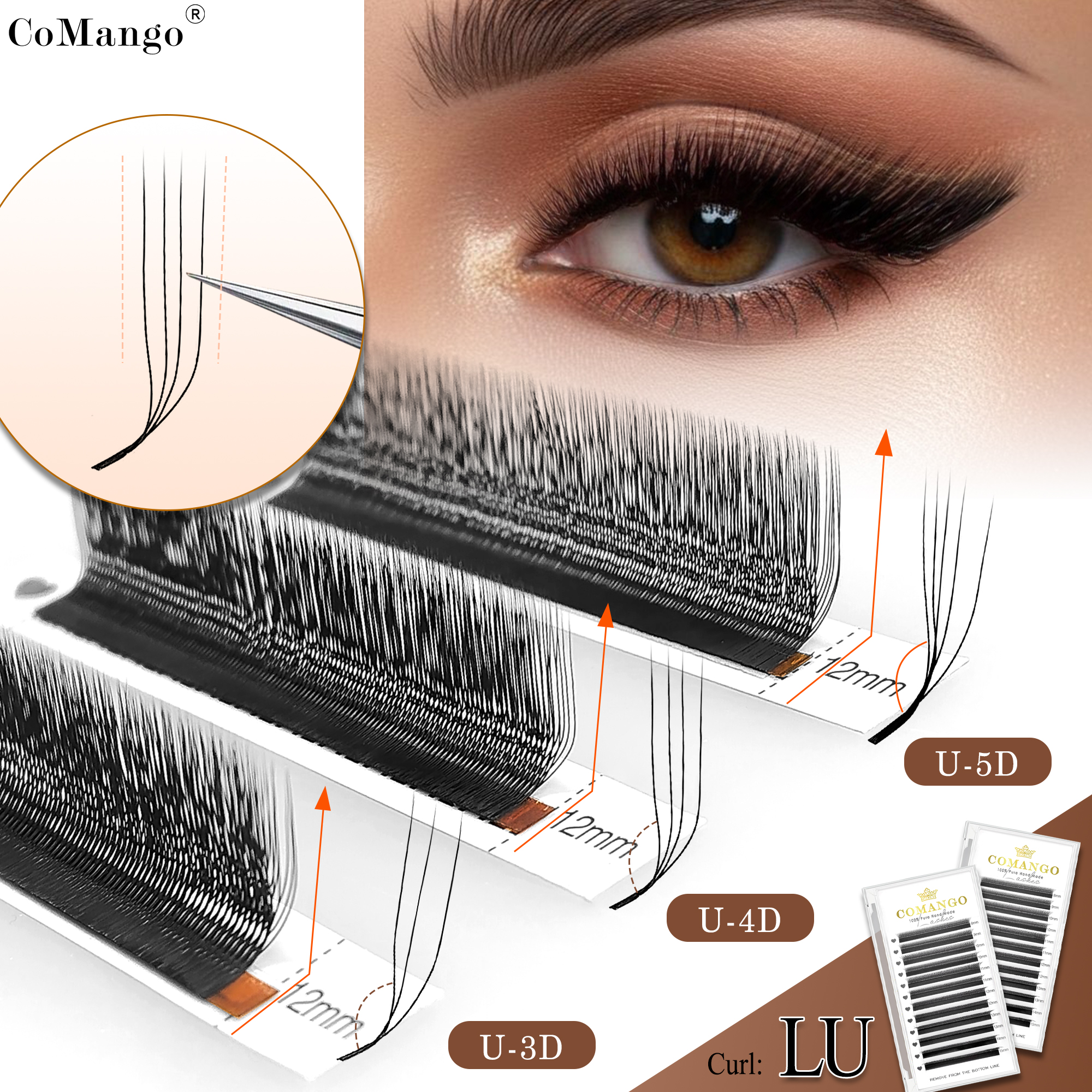 Eyelash Extension Yy - CoMango 3D 4D 5D U Shaped