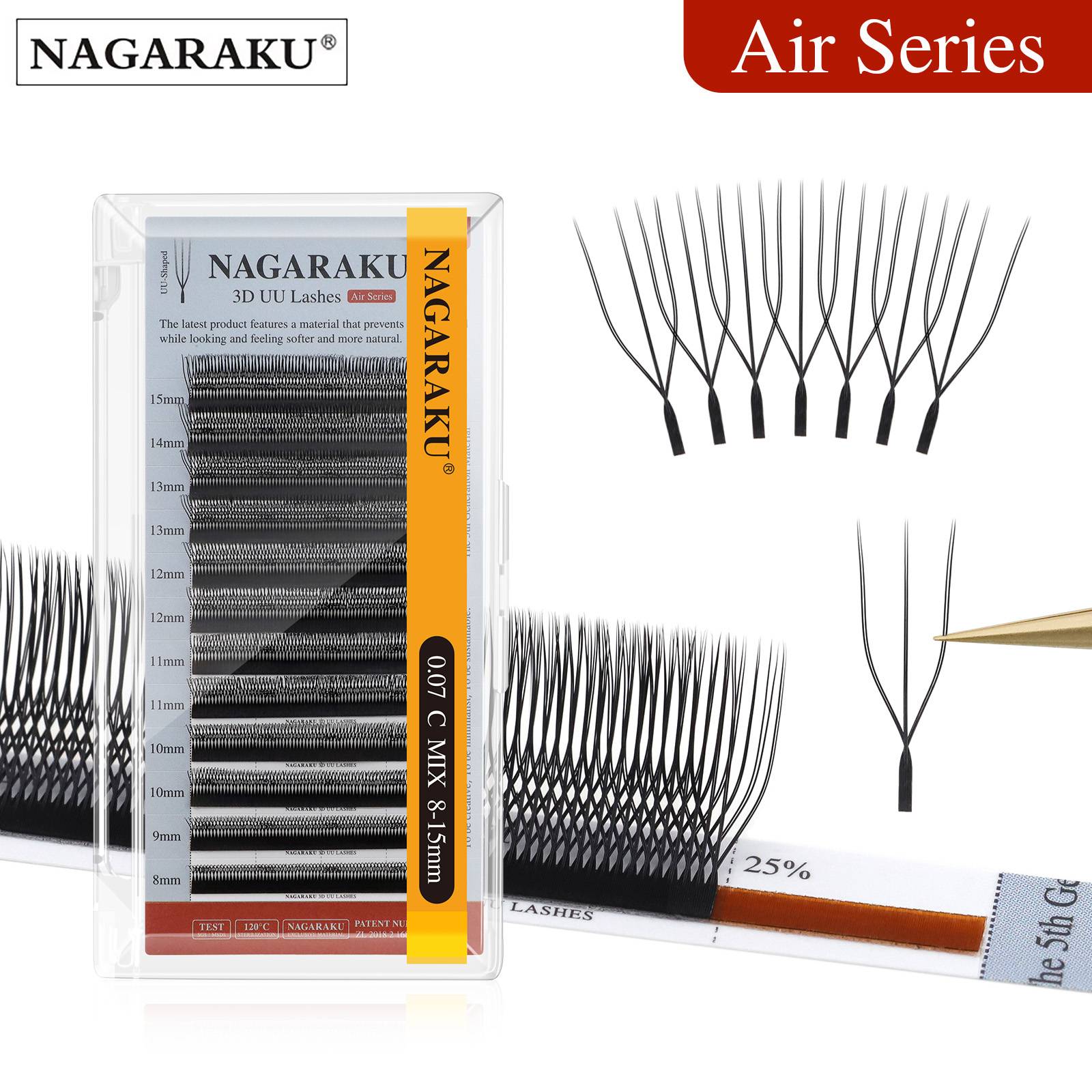 Eyelash Extension Course - NAGARAKU Double U Shape 3D UU