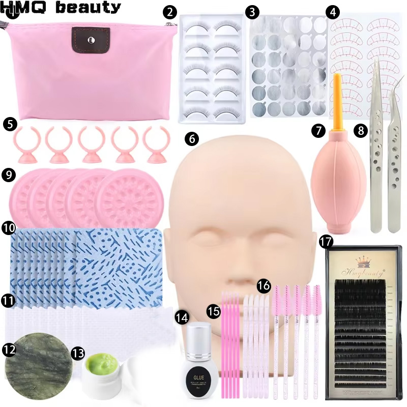 Lash Extension Tweezers - False Eyelash Extension Training Kit Practice