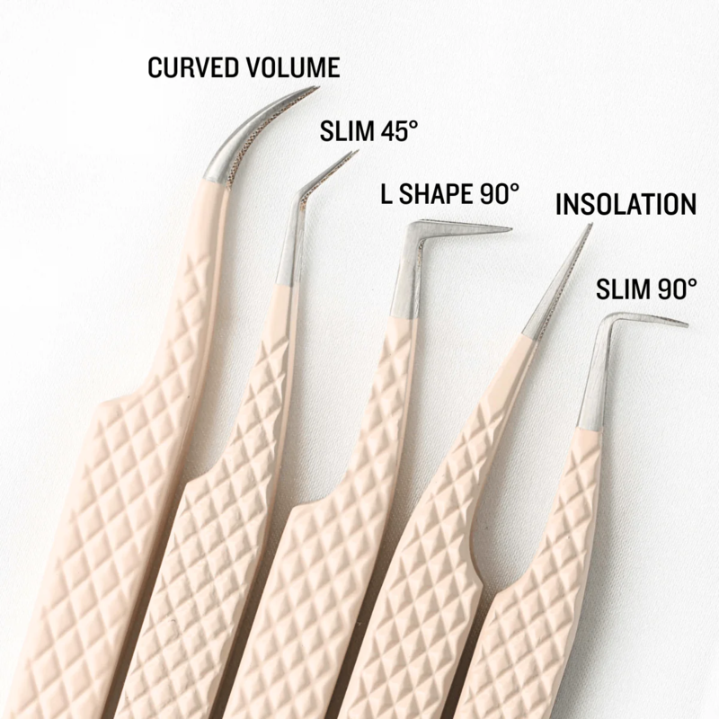 Isolation Tweezer Curved - SENSE LASHES Fiber Tweezers for Eyelash
