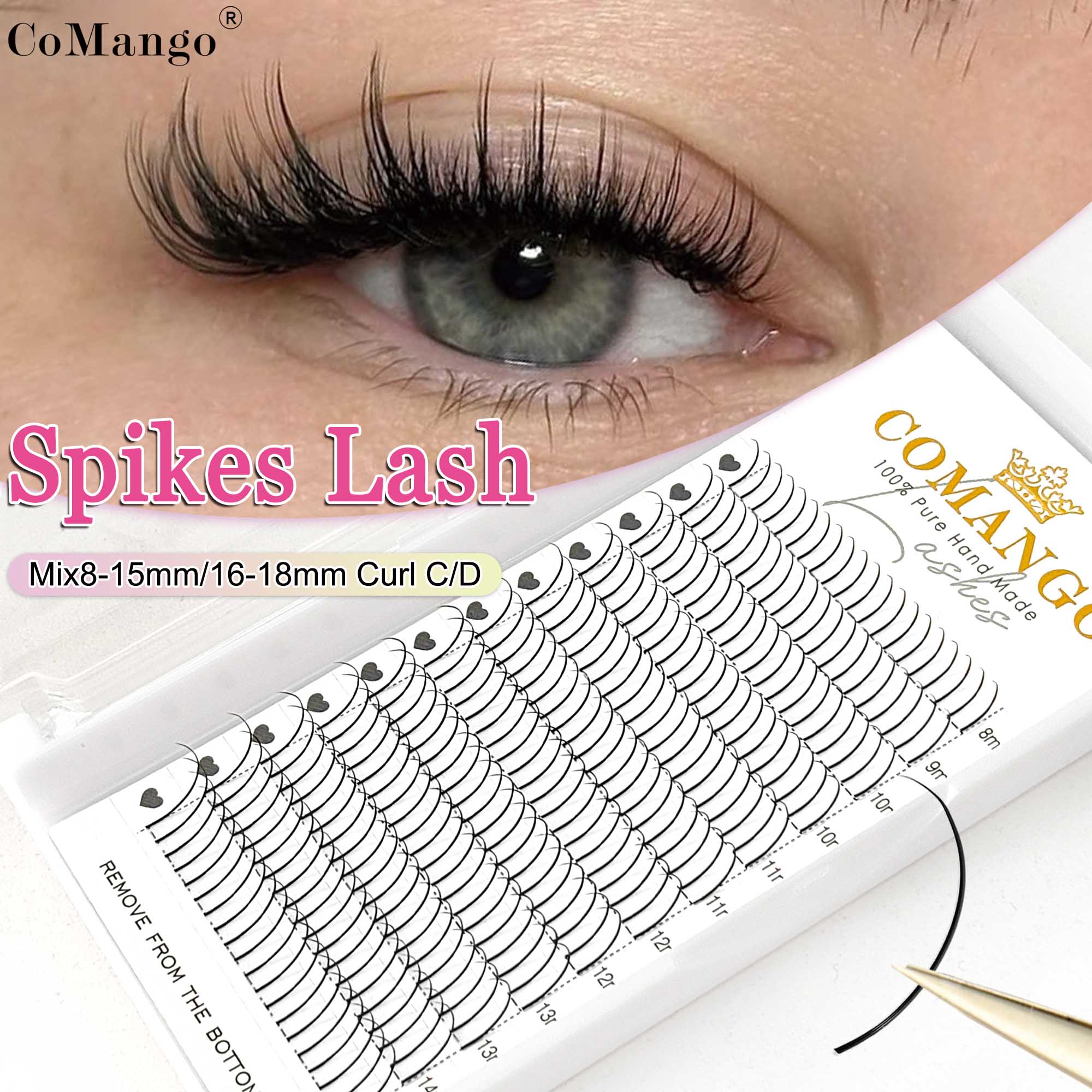 Eyelash Extension Wet Look - Wispy Spikes A Shape DIY Eyelash