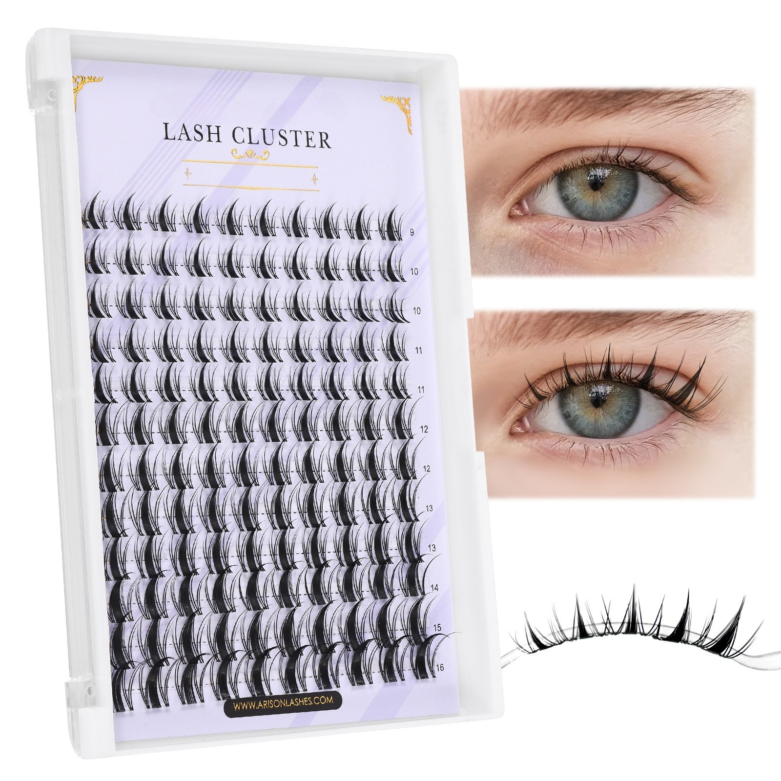 Lashes Clusters Natural C Curl - Eyelash Extension No 9 recensione e prezzo