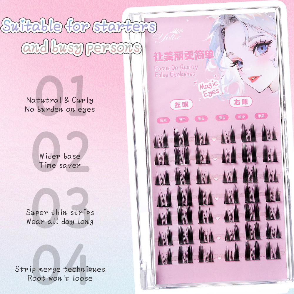Yelix Cluster Manhua Lash Larg - Eyelash Extension For Men recensione e prezzo