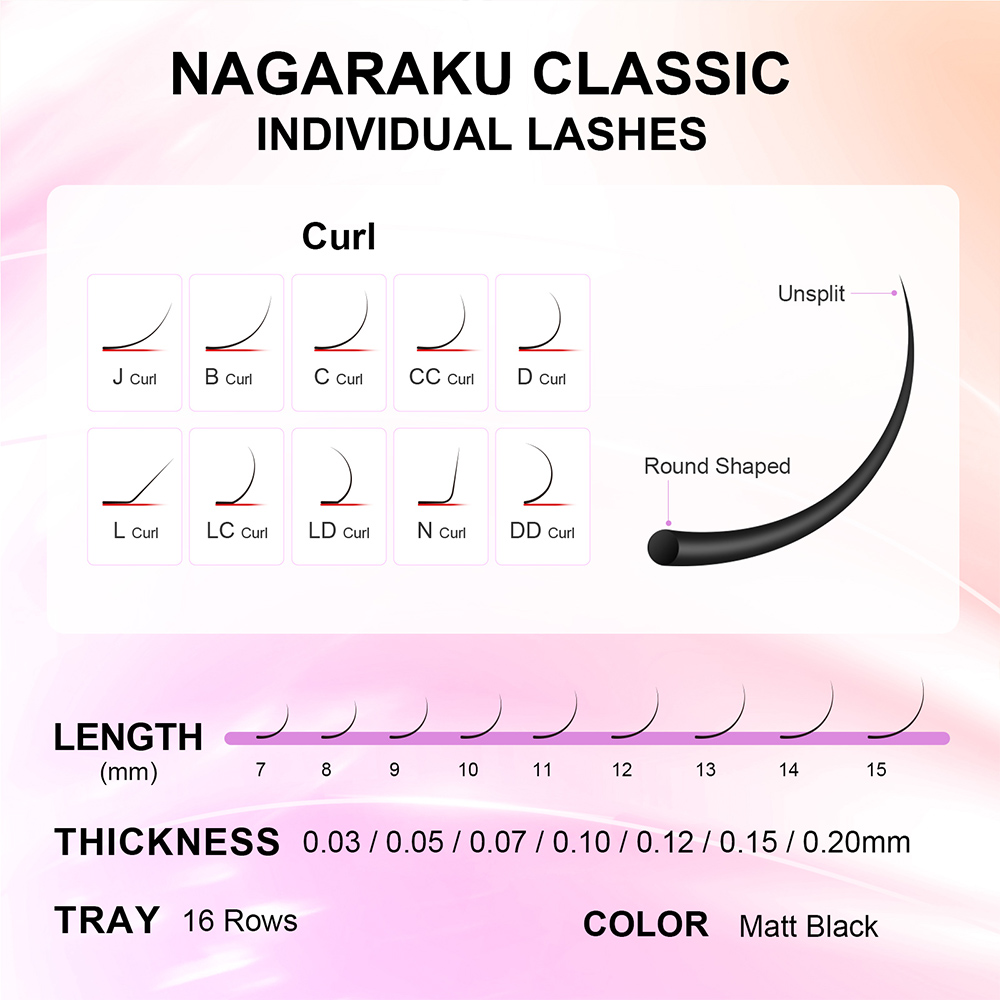 NAGARAKU 6 Cases Classic Mix E - Eyelash Extension Yy recensione e prezzo