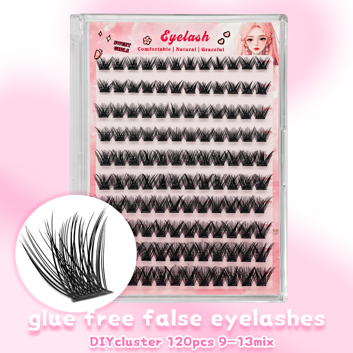 10 Rows No-Glue Fluffy Lashes  - Eyelash Extension No 9 recensione e prezzo