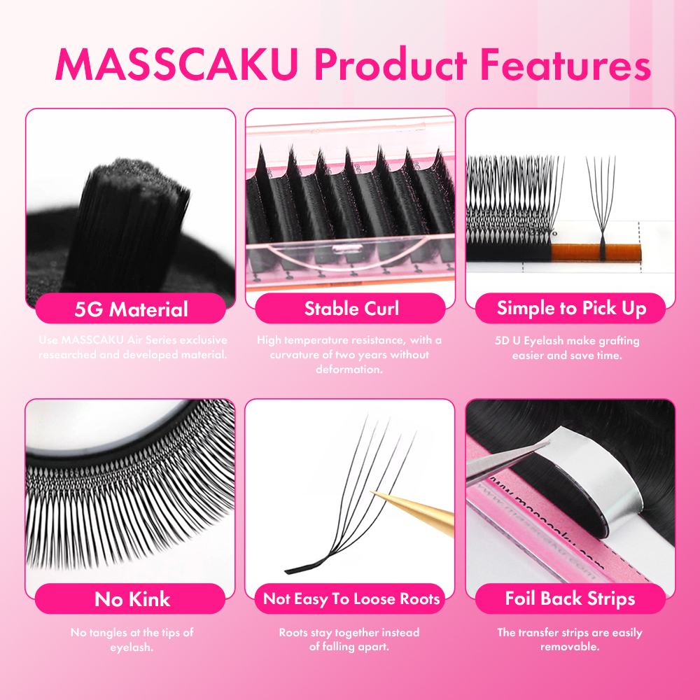 MASSCAKU 3D 4D 5D L/LU/M U-Sha - Eyelash Extension Yelix recensione e prezzo