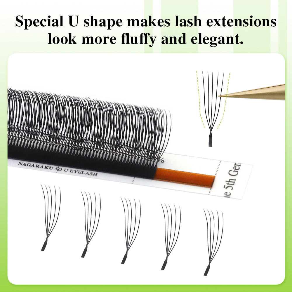 NAGARAKU U Shape 3D/4D/5D Soft - Eyelash Extension Yy recensione e prezzo