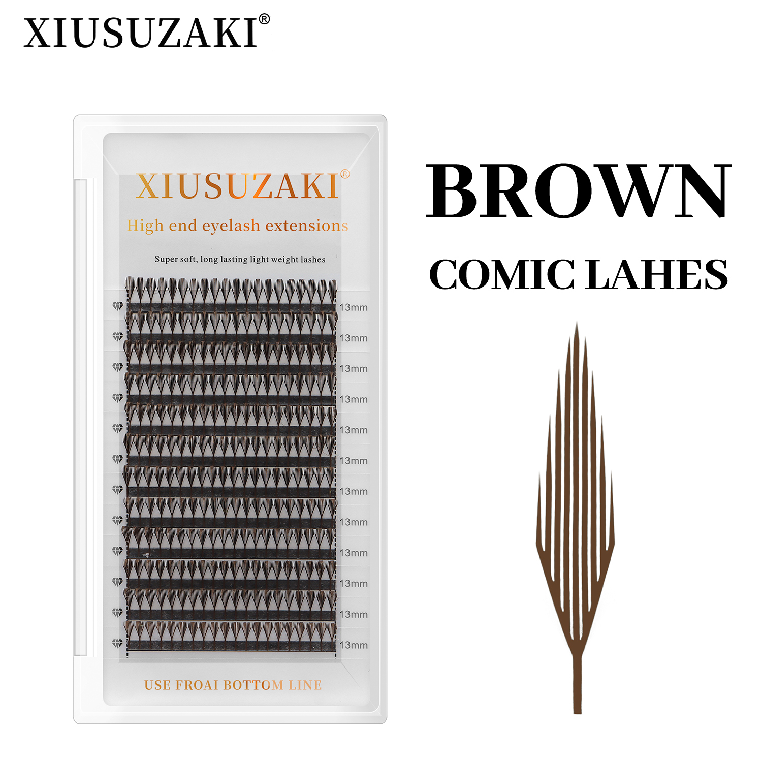 XIUSUZAKI Brown Comic Spire La - Eyelash Extension Wet Look recensione e prezzo