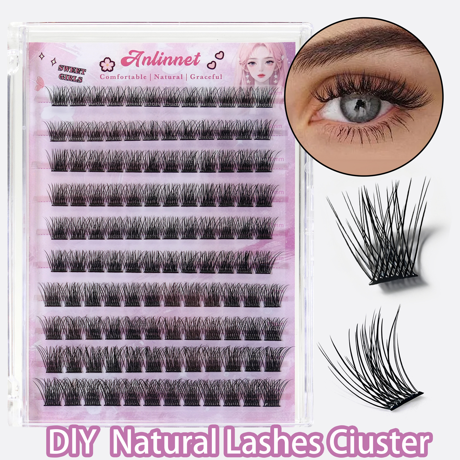 10 Rows No-Glue Fluffy Lashes  - Eyelash Extension No 9 recensione e prezzo