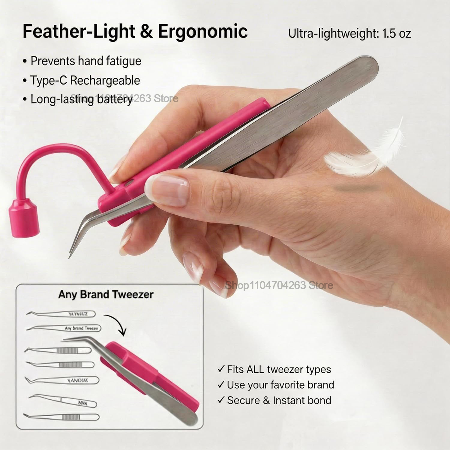 Mini UV Lash Light 180° Rotati - Lash Extension Tweezers recensione e prezzo