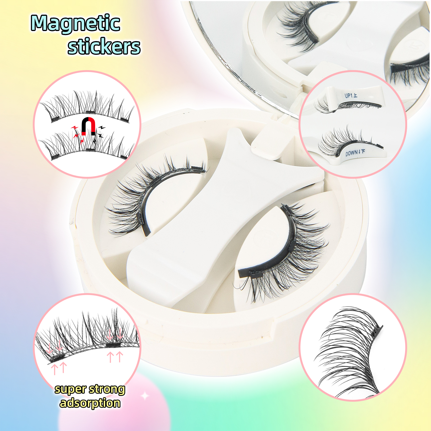 1 Pair Magnetic Eyelashes Set  - Lash Extension Tweezers recensione e prezzo