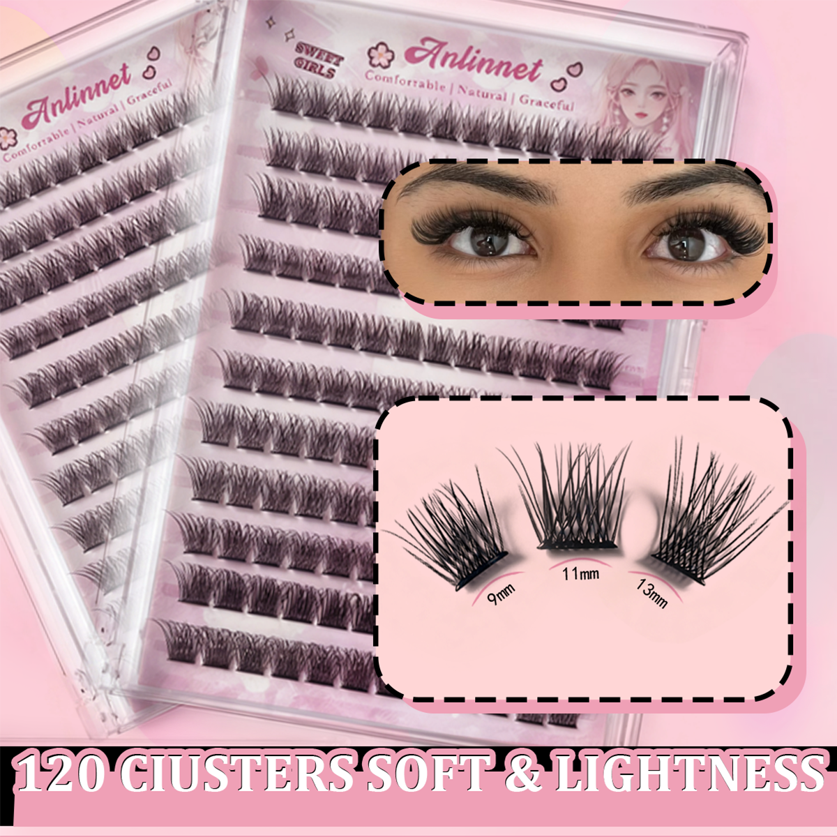 10 Rows Ultra-light Natural Lo - Eyelash Extension No 9 recensione e prezzo