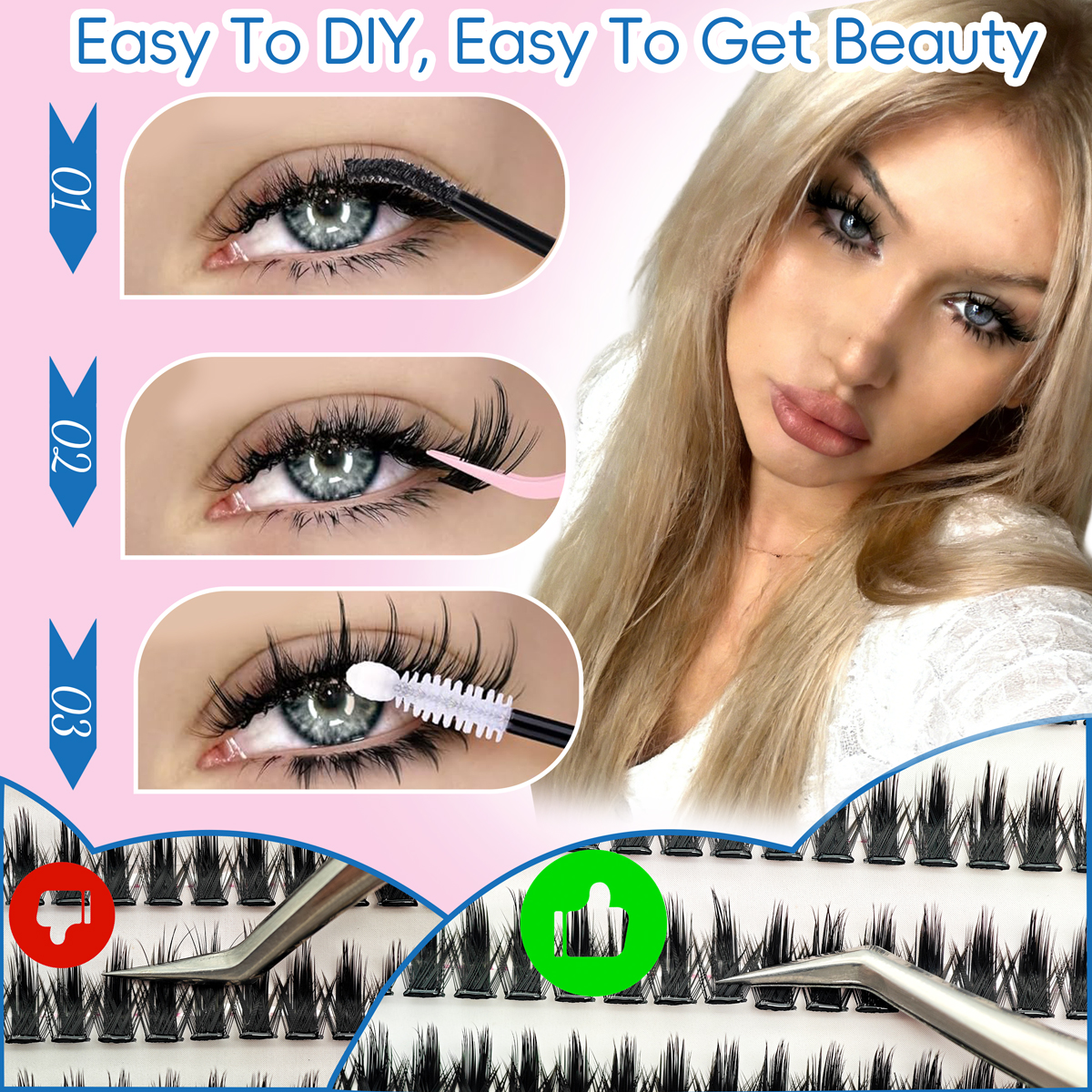 Anlinnet Self Adhesive Eyelash - Eyelash Extension No 9 recensione e prezzo