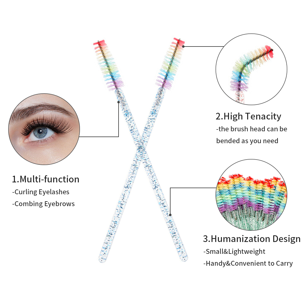 50PCS Rainbow Crystal Eyelash  - Eyelash Extension Course recensione e prezzo