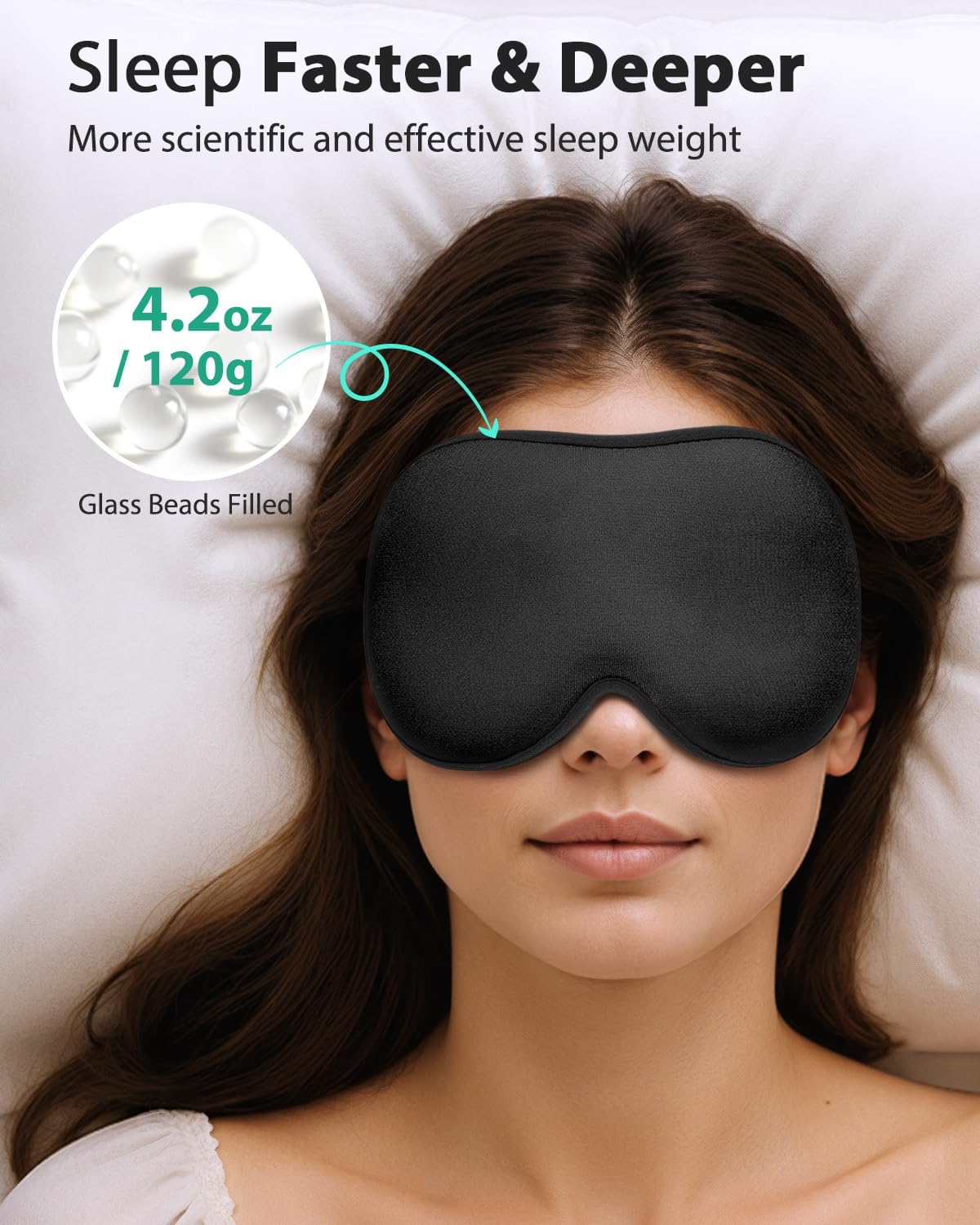 Weighted Sleep Mask - 100% Bla - Eyelash Extension For Men recensione e prezzo