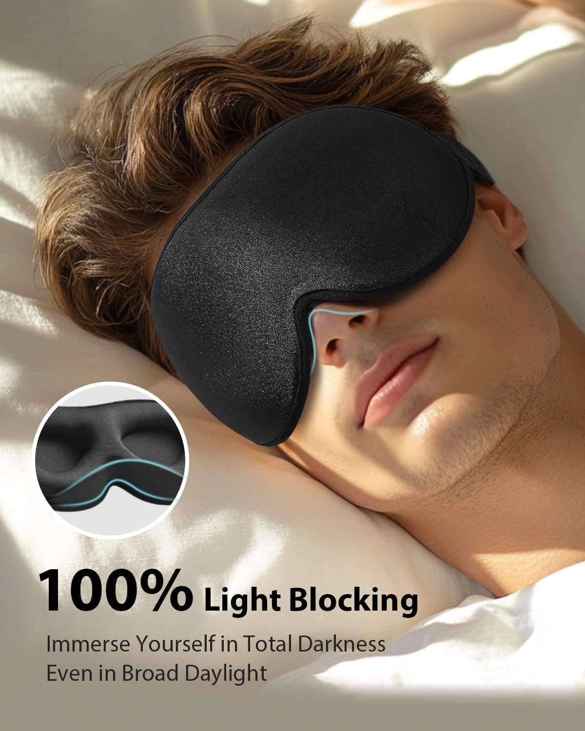 Weighted Sleep Mask - 100% Bla - Eyelash Extension For Men recensione e prezzo