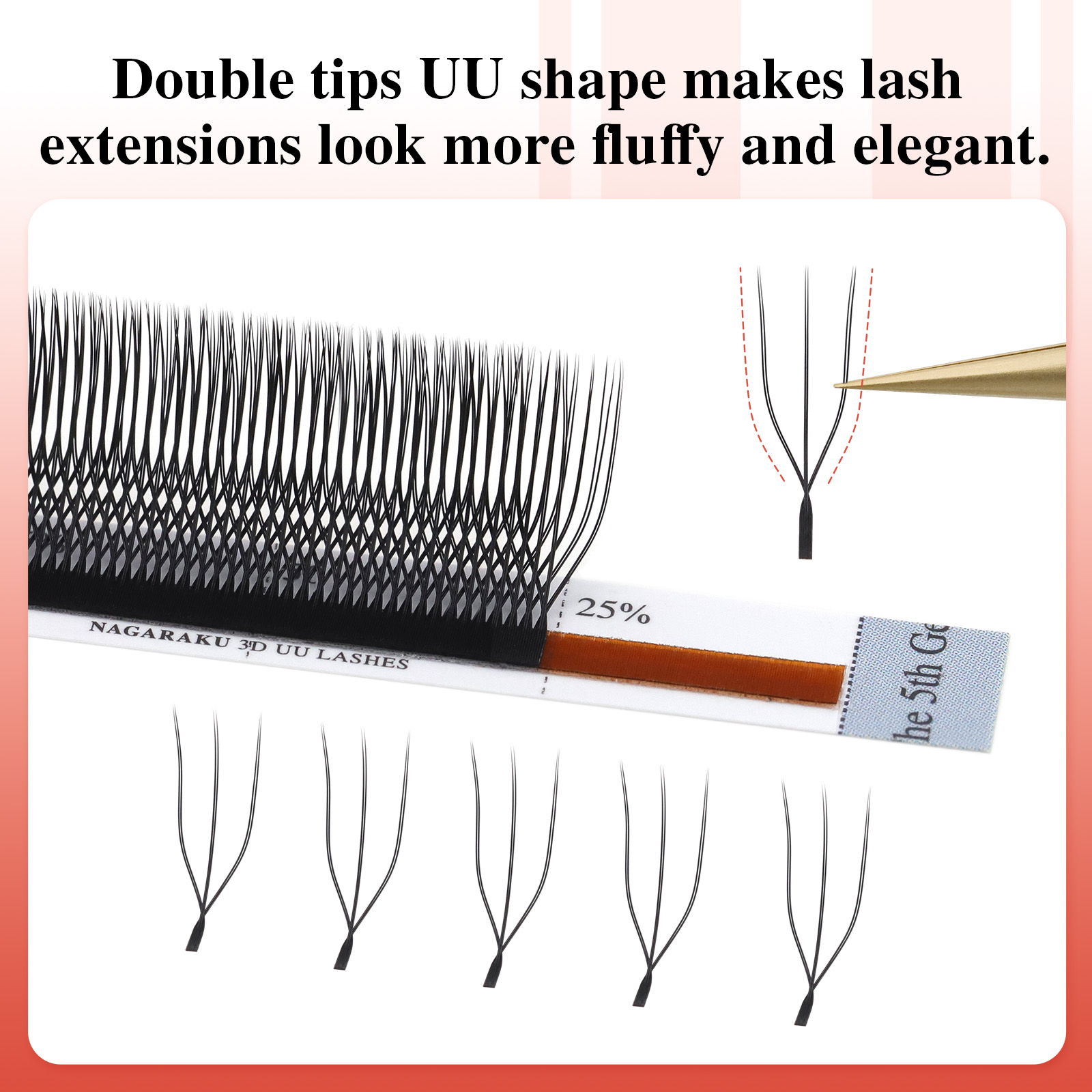 NAGARAKU Double U Shape 3D UU  - Eyelash Extension Course recensione e prezzo