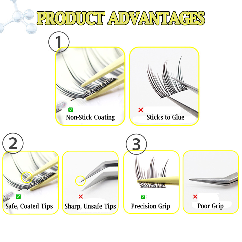 Anti-Stick Applicator No Glue  - Lash Extension Tweezers recensione e prezzo