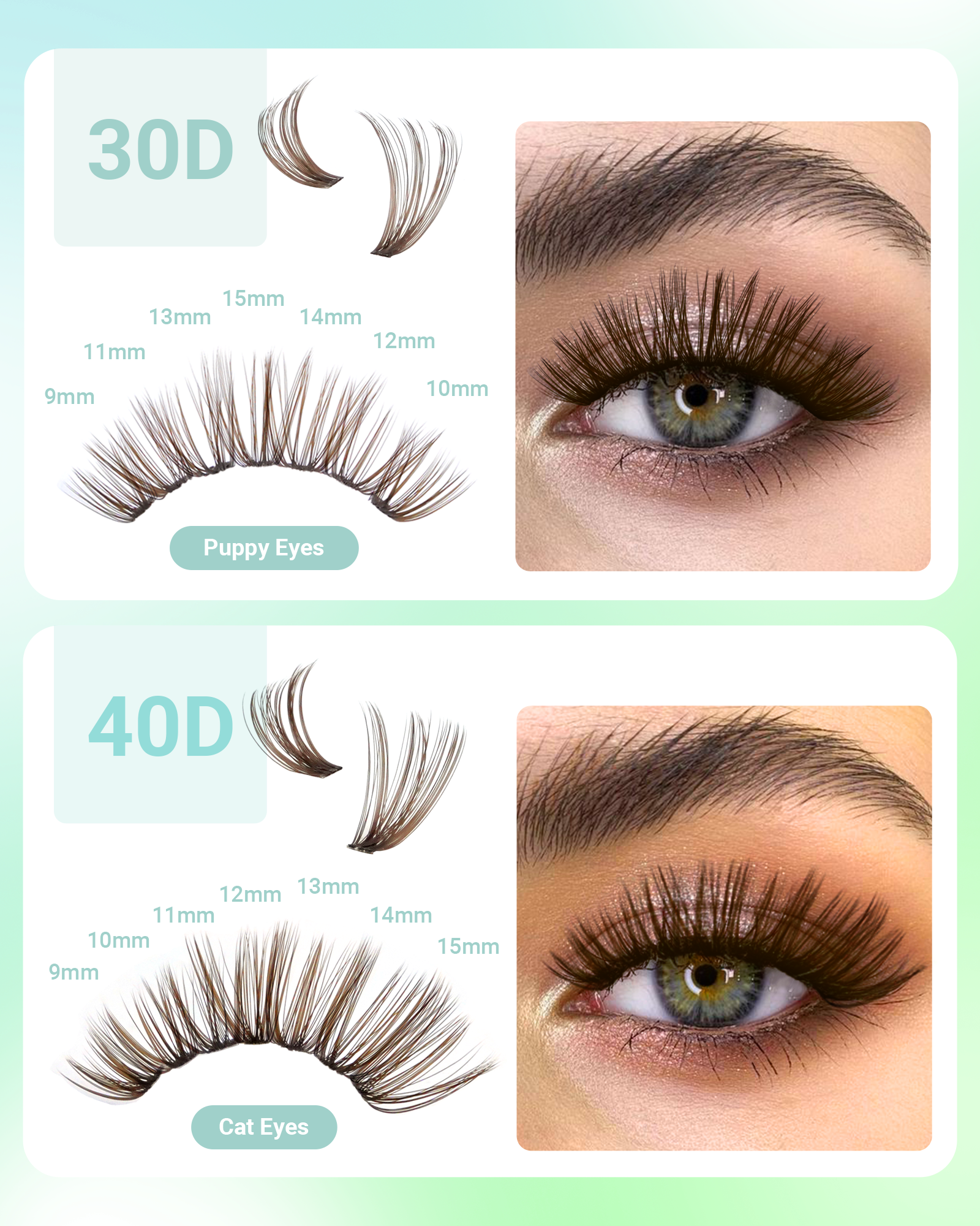 NAGARAKU 30P 40P Cluster False - Eyelash Extension No 9 recensione e prezzo