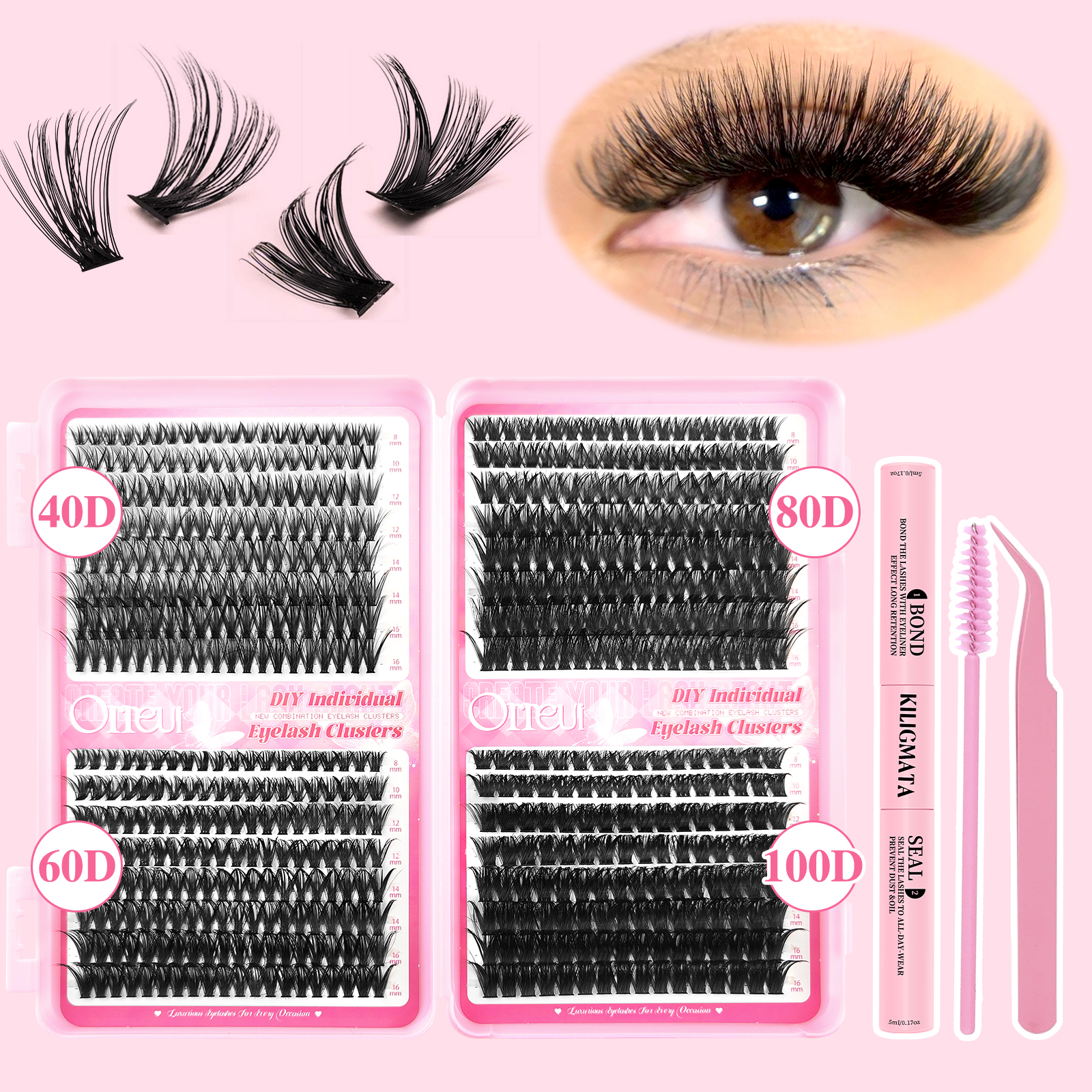 592PCS DIY Lash Extension Kit  - Lash Extension Tweezers recensione e prezzo