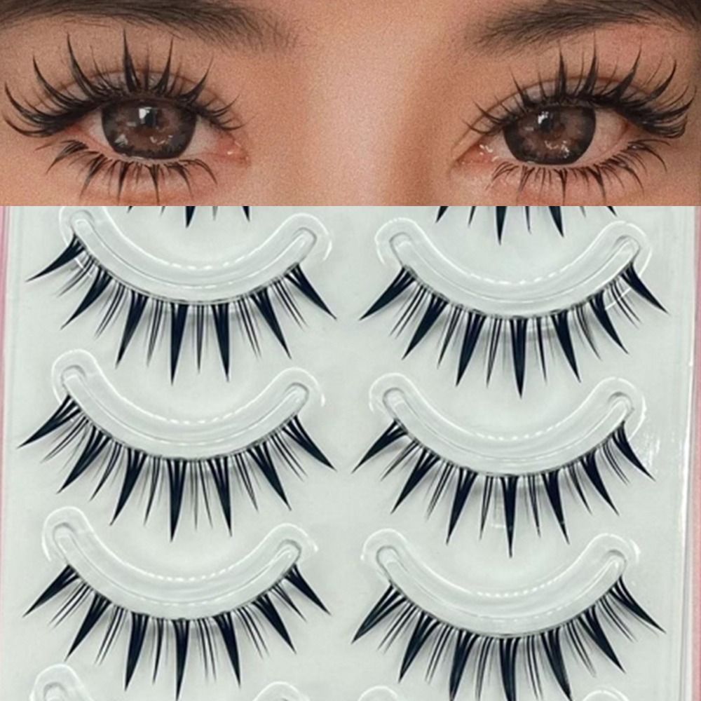5 Pairs Pack Japanese Cosplay  - Eyelash Extension Wet Look recensione e prezzo