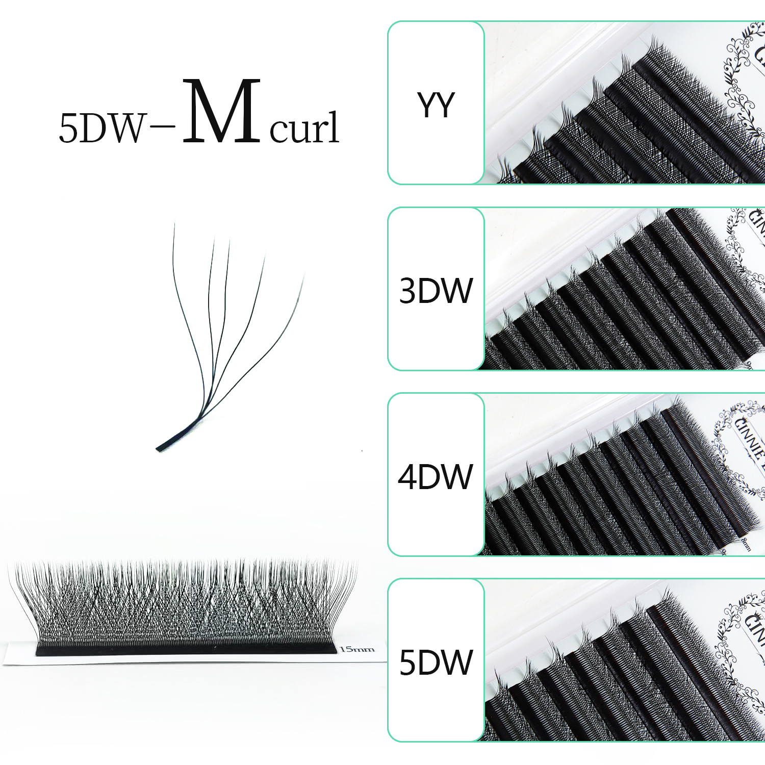 New 5DW M curl Eyelash Extensi - Eyelash Extension Yelix recensione e prezzo