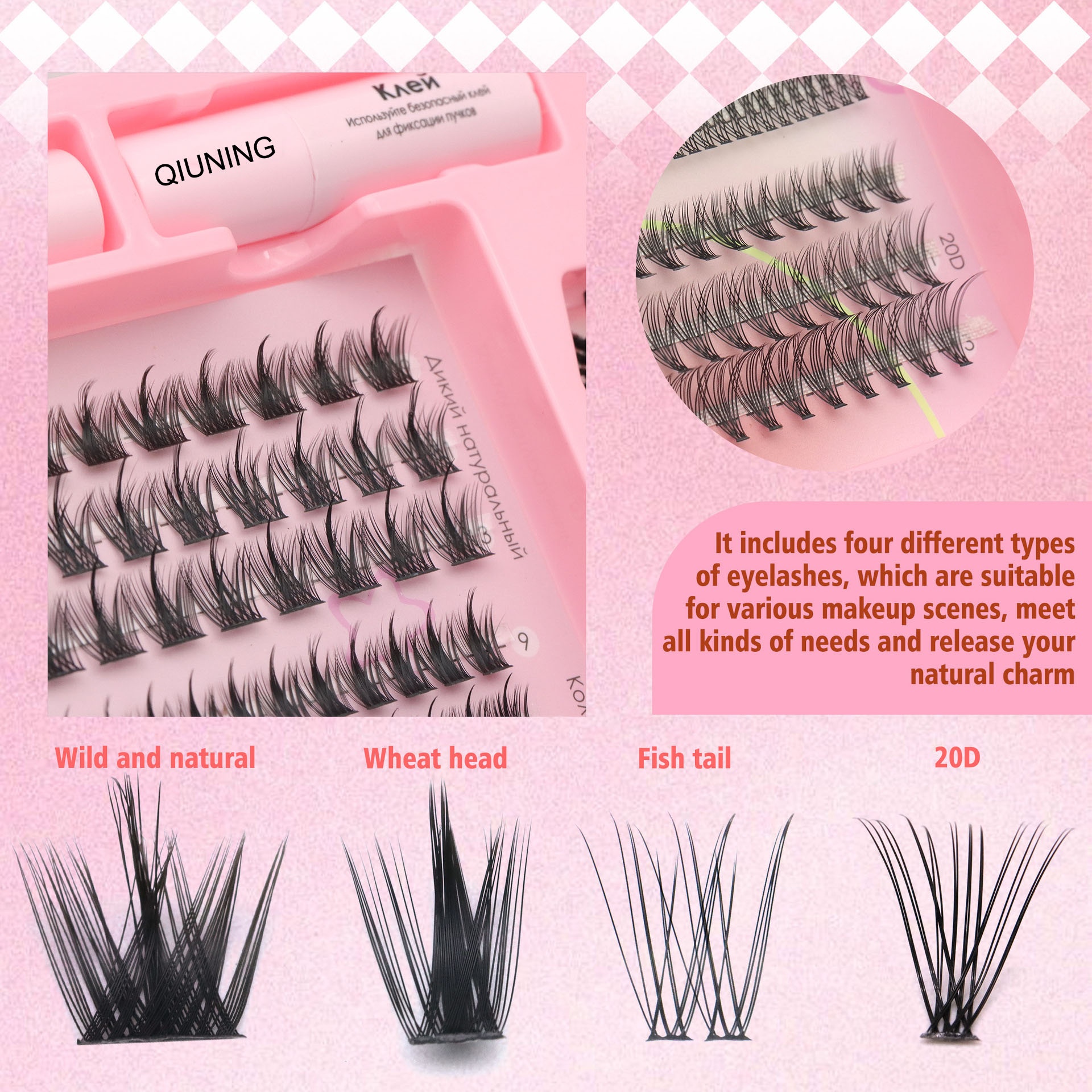 QIUNING Manga Lash Clusters Ki - Eyelash Extension Wet Look recensione e prezzo